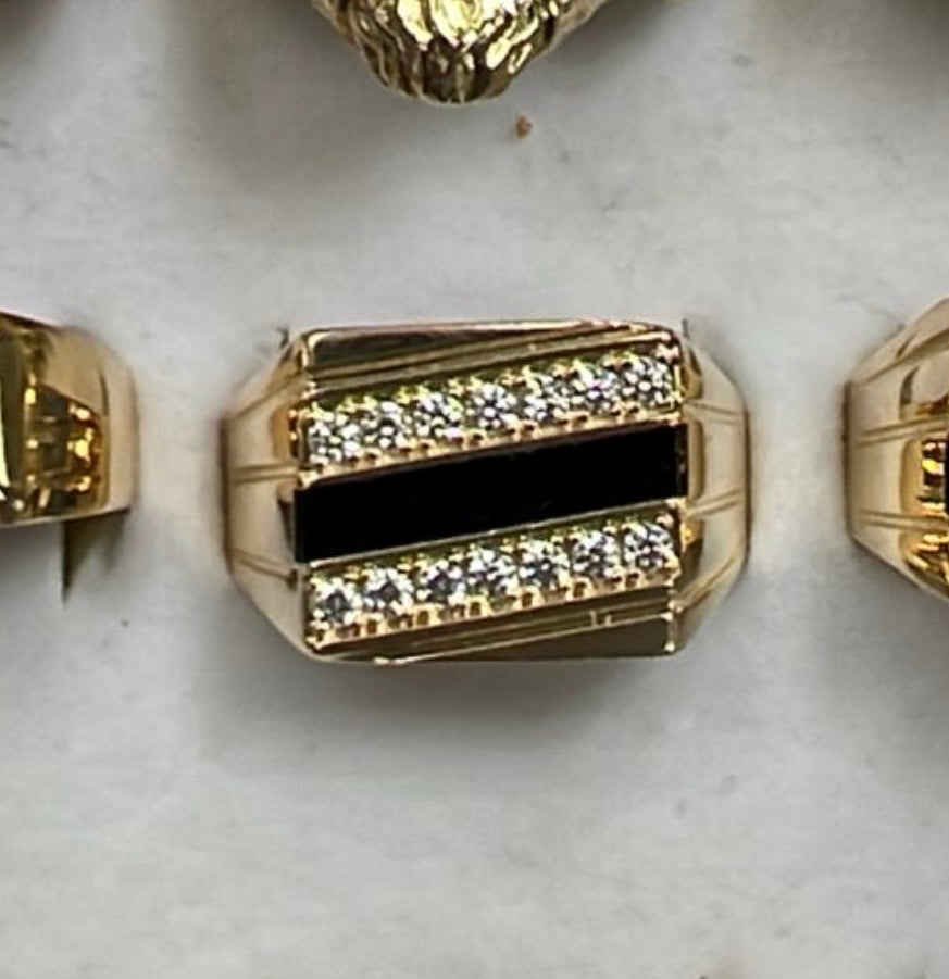 Bracelet men and ring gold 14kts