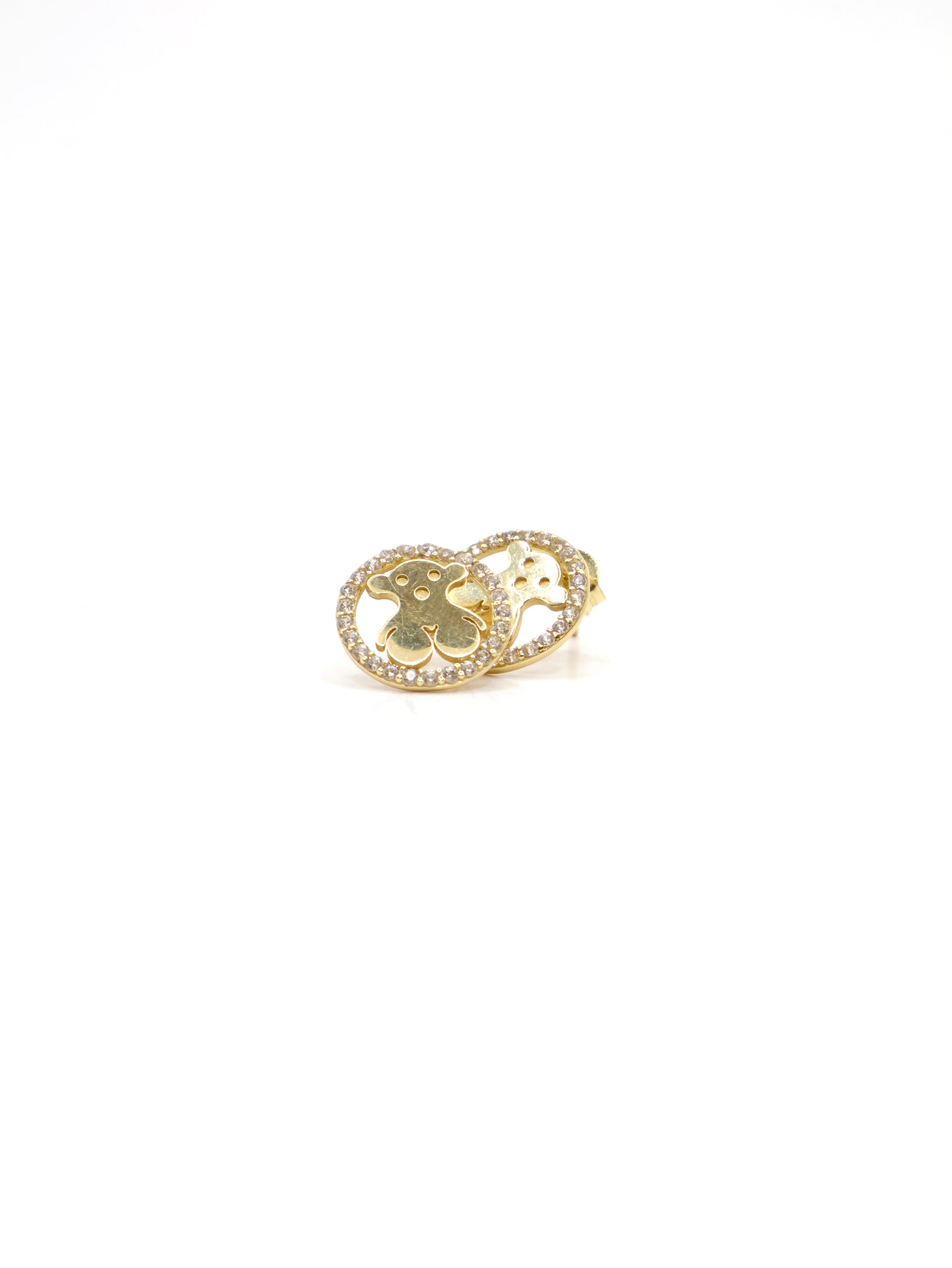Argollas Oso con Brillantes - 14K