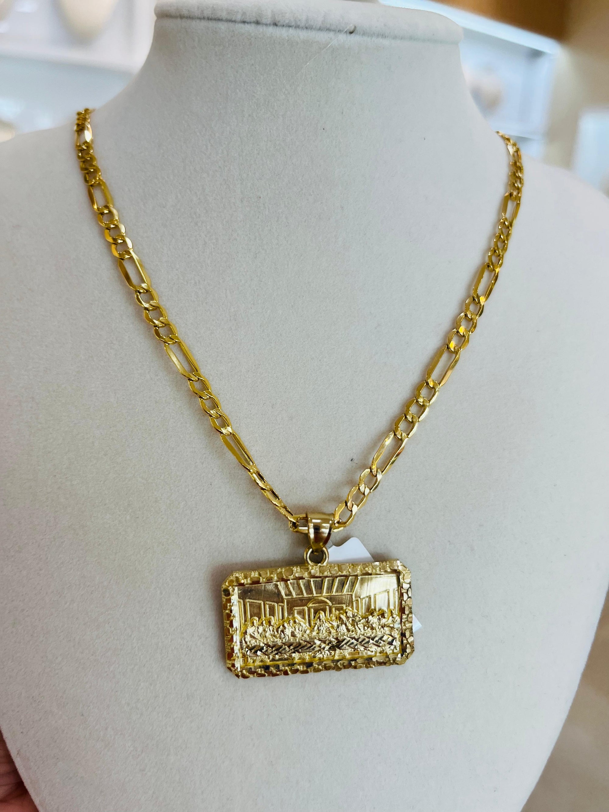 CHAIN GOLD 14K PENDANT GOLD 10K